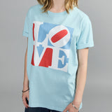 Robert Indiana Love T-Shirt - Blue