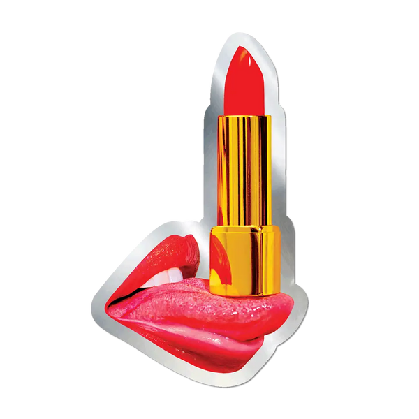 Lipstick Tongue by Toiletpaper die-cut sticker