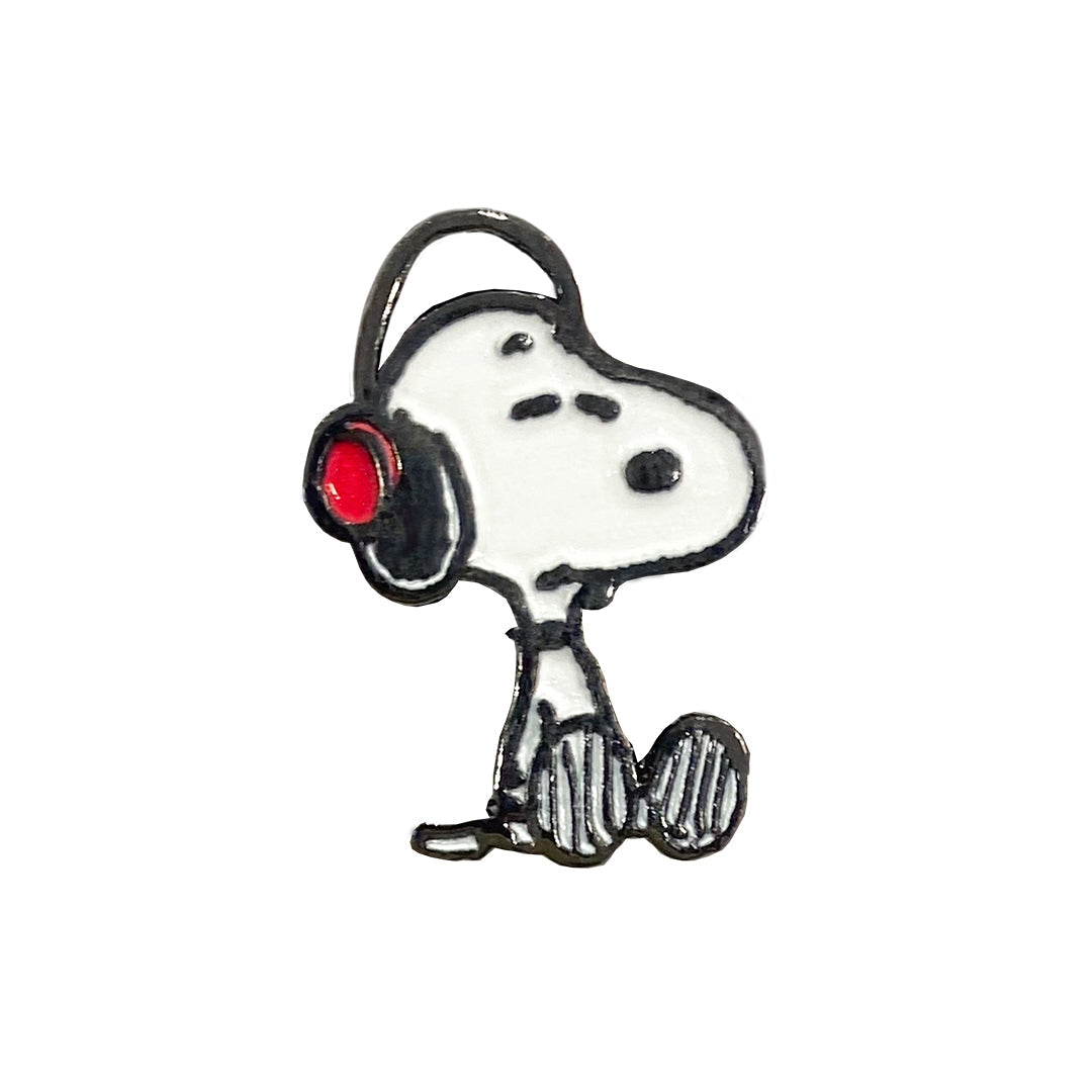 PEANUTS Snoopy Headphones Records Pin