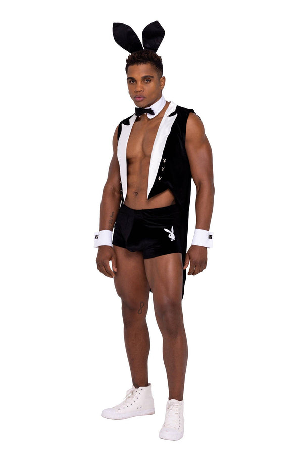 8PC Playboy Men's Tuxedo Bunny - Black/White