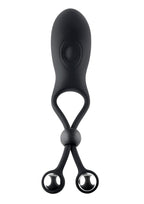 Zero Tolerance Big Bang Rechargeable Adjustable Rings with Balls Cock Tie - Black