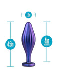 Anal Adventures Matrix Wavy Bling Silicone Plug - Sapphire Blue