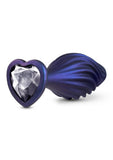 Anal Adventures Matrix Swirling Bling Silicone Plug - Sapphire Blue