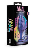 Anal Adventures Matrix Bumped Bling Silicone Plug - Sapphire
