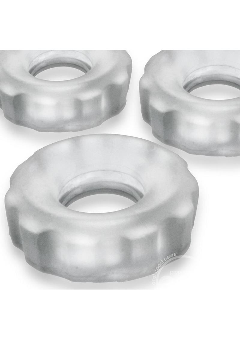 Hunkyjunk HUJ Cockrings (3 Pack) - Clear Ice