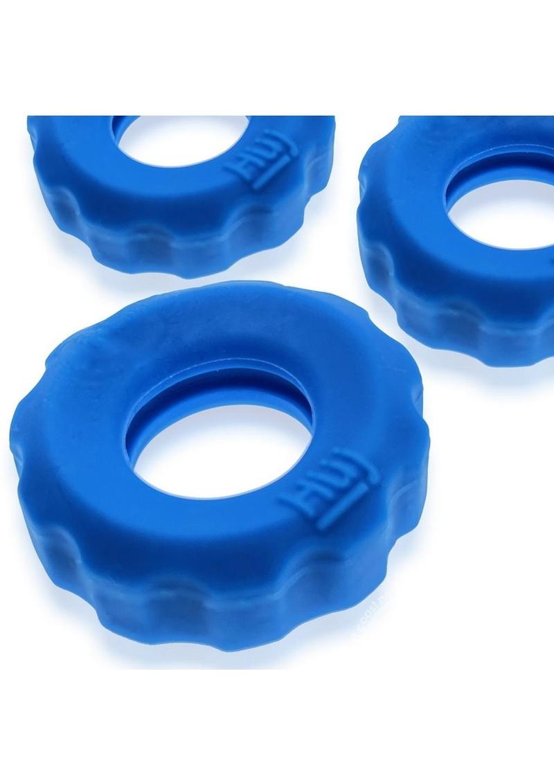 Hunkyjunk HUJ Cockrings (3 Pack) - Teal Ice