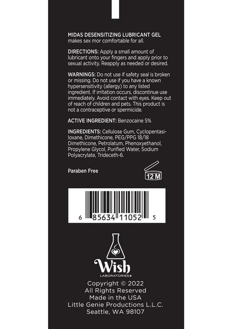 Wish Midas Desensitizing Lubricant 2oz