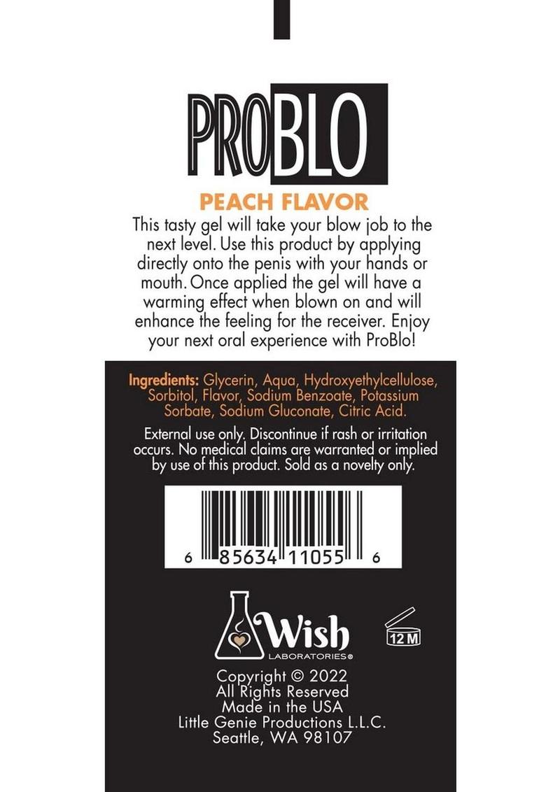 ProBlo Oral Pleasure Flavored Gel 1.5oz - Peach