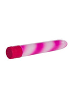 Hard Vibes Candy Cane Waterproof Vibrator 6in - Pink