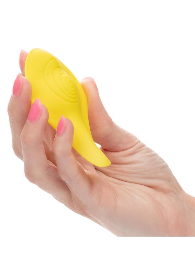 Neon Vibes The Secret Vibe Rechargeable Silicone Vibrator with Remote Control - Yellow