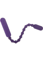 PowerBullet Rechargeable Silicone Booty Beads 10in - Purple