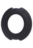 OptiMALE Flexisteel Soft Silicone Cock Ring 35mm - Black