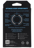 OptiMALE Flexisteel Soft Silicone Cock Ring 35mm - Black