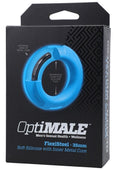 OptiMALE Flexisteel Soft Silicone Cock Ring 35mm - Blue