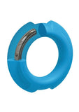 OptiMALE Flexisteel Soft Silicone Cock Ring 35mm - Blue