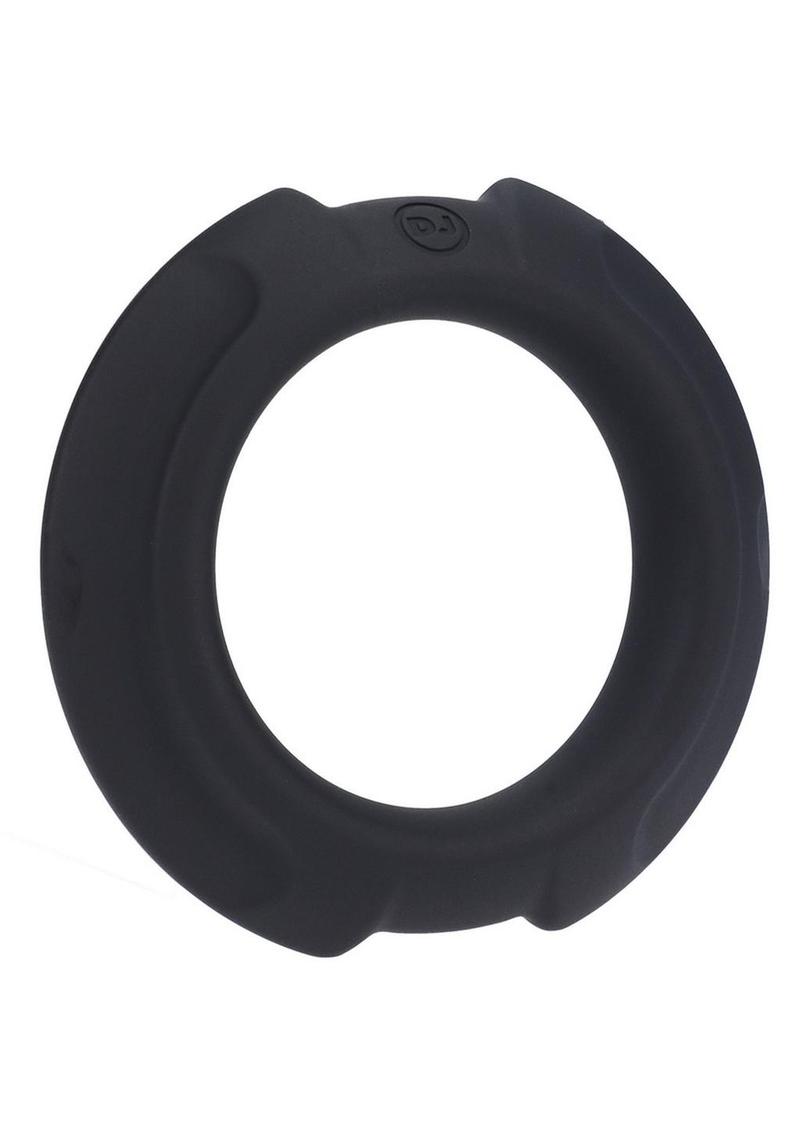 OptiMALE Flexisteel Soft Silicone Cock Ring 43mm - Black