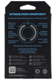 OptiMALE Flexisteel Soft Silicone Cock Ring 43mm - Black