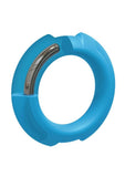 OptiMALE Flexisteel Soft Silicone Cock Ring 43mm - Blue
