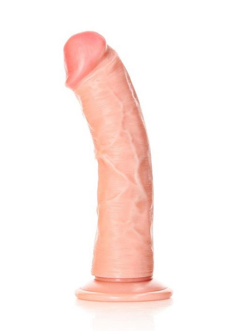 RealRock Curved Realistic Dildo with Suction Cup 6in - Vanilla
