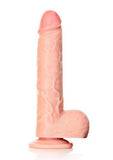 RealRock Straight Realistic Dildo with Balls and Suction Cup 7in - Vanilla