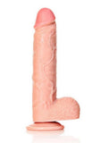 RealRock Straight Realistic Dildo with Balls and Suction Cup 9in - Vanilla