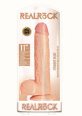 RealRock Straight Realistic Dildo with Balls and Suction Cup 11in - Vanilla