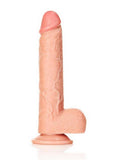 RealRock Straight Realistic Dildo with Balls and Suction Cup 11in - Vanilla