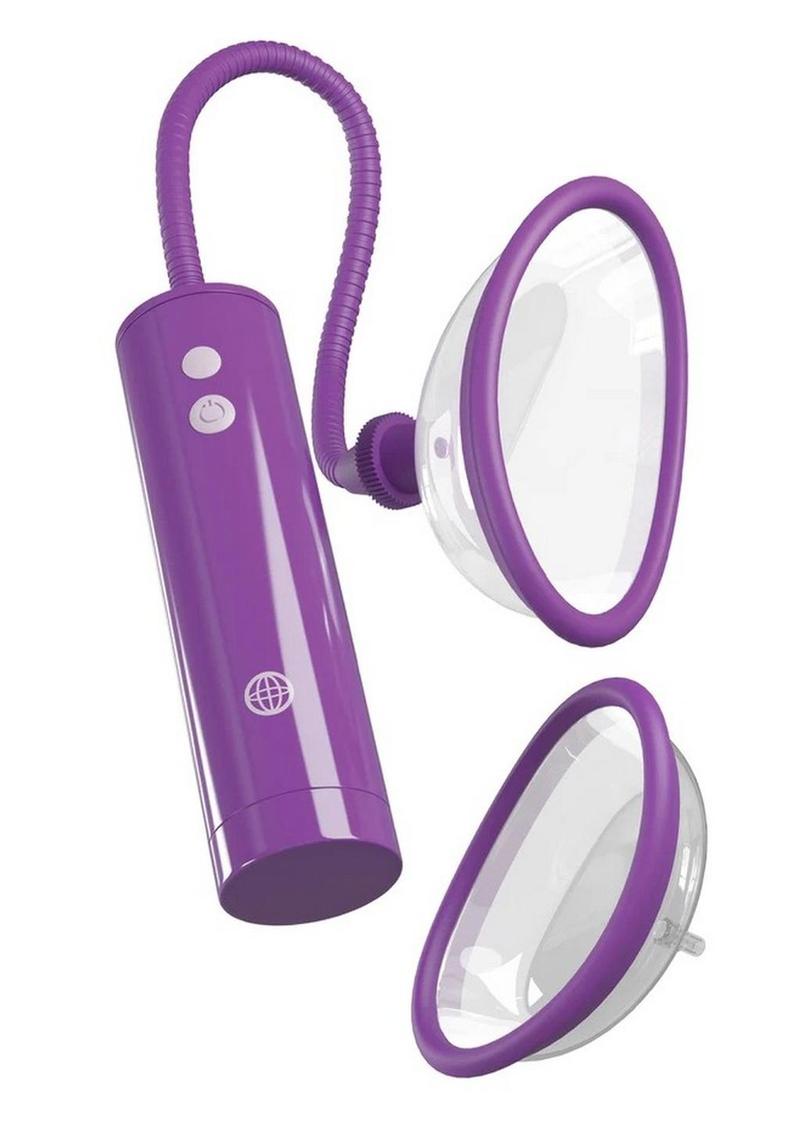 Fantasy For Her Rechargeable Pleasure Pump Kit with Wired Remote Control - Purple/Clear