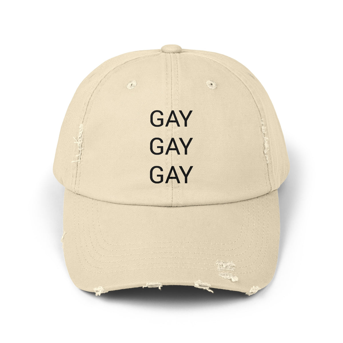 GAY GAY GAY Distressed Cap in 6 colors