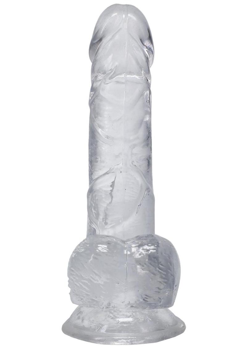 In a Bag Dick Dildo with Balls 6in - Clear