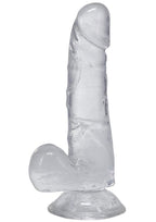 In a Bag Dick Dildo with Balls 6in - Clear