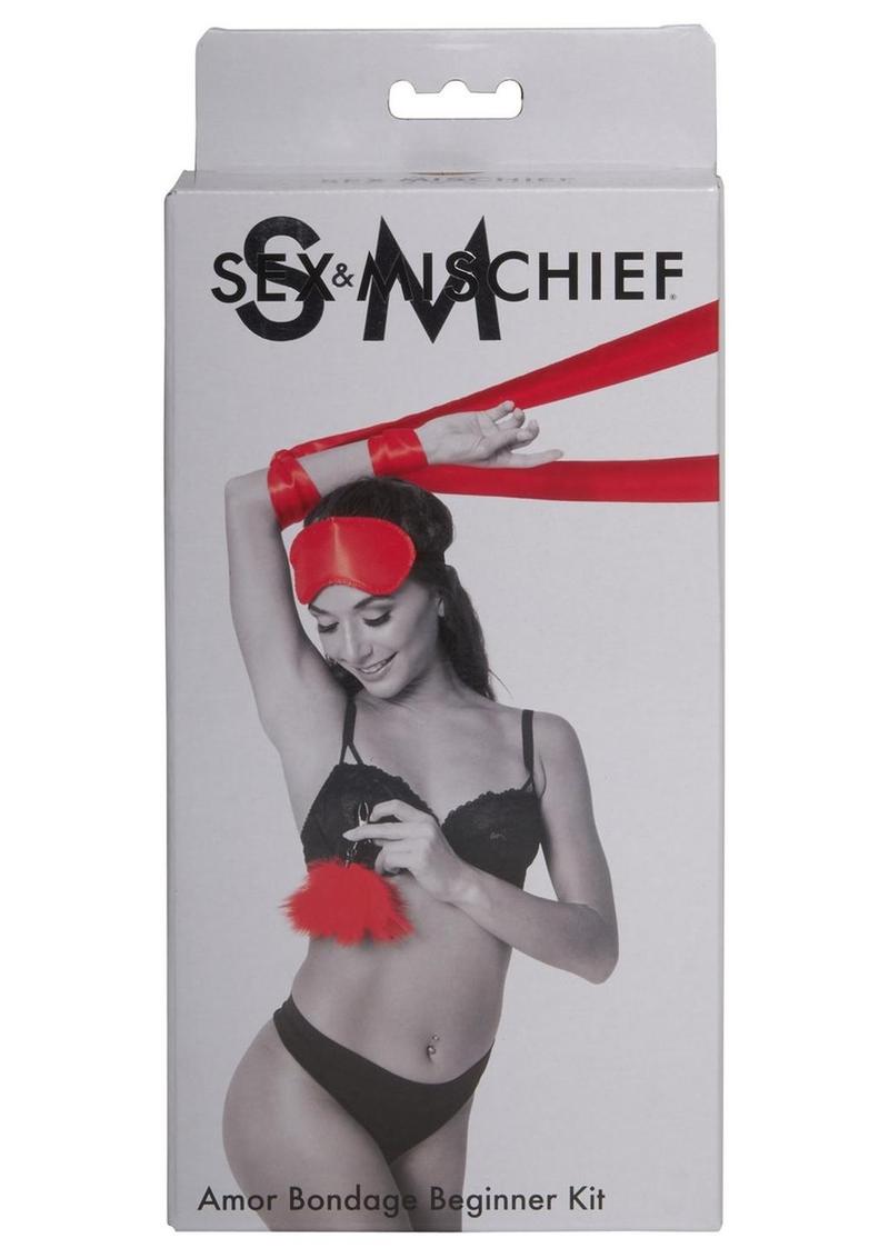 Sex & Mischief Amor Bondage Beginner Kit - Red/Black