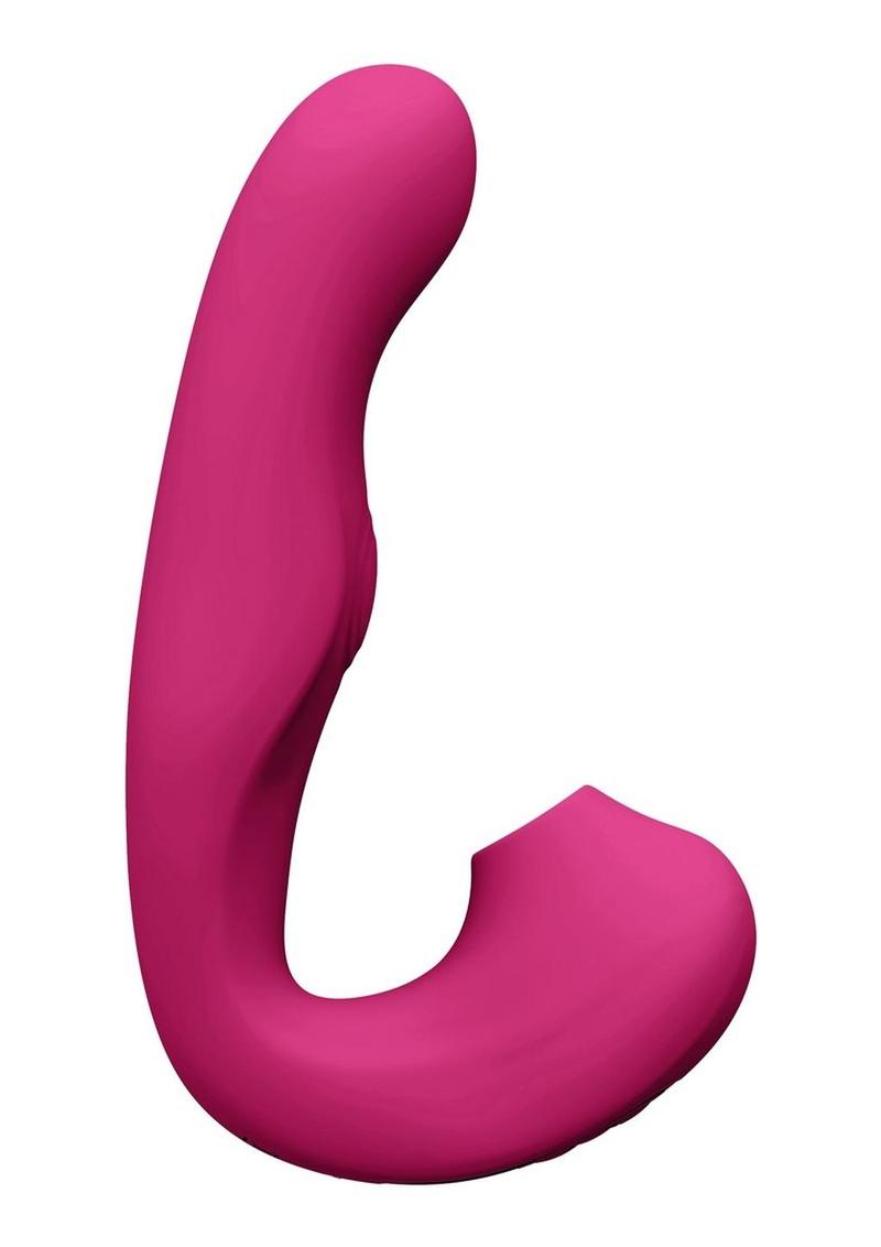 Vive Zaki Air Wave Pulse Wave & G-Spot Rechargeable Silicone Vibrator - Pink