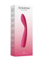 Svakom Iris Silicone G-Spot Rechargeable Vibrator - Plum Red/Silver