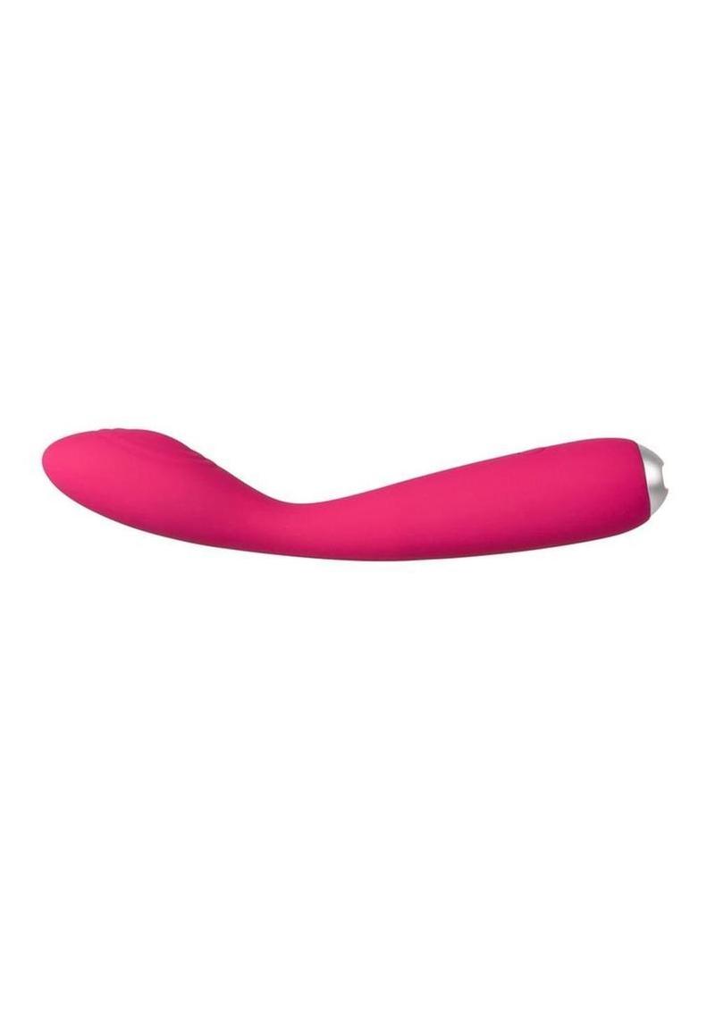 Svakom Iris Silicone G-Spot Rechargeable Vibrator - Plum Red/Silver