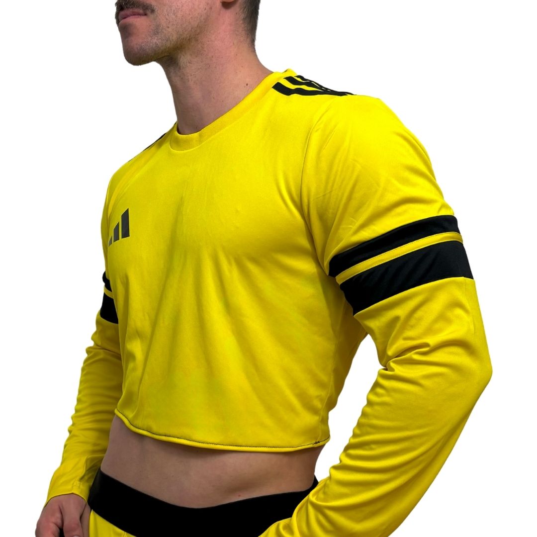 Adidas Neo Yellow Long Sleeve Crop Top BY SNEAKERMASK