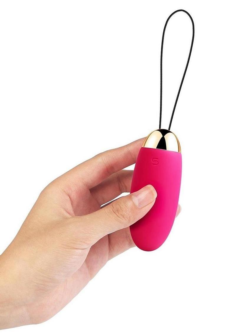 Svakom Elva Bullet Vibrator with Remote Control - Plum Red/Gold