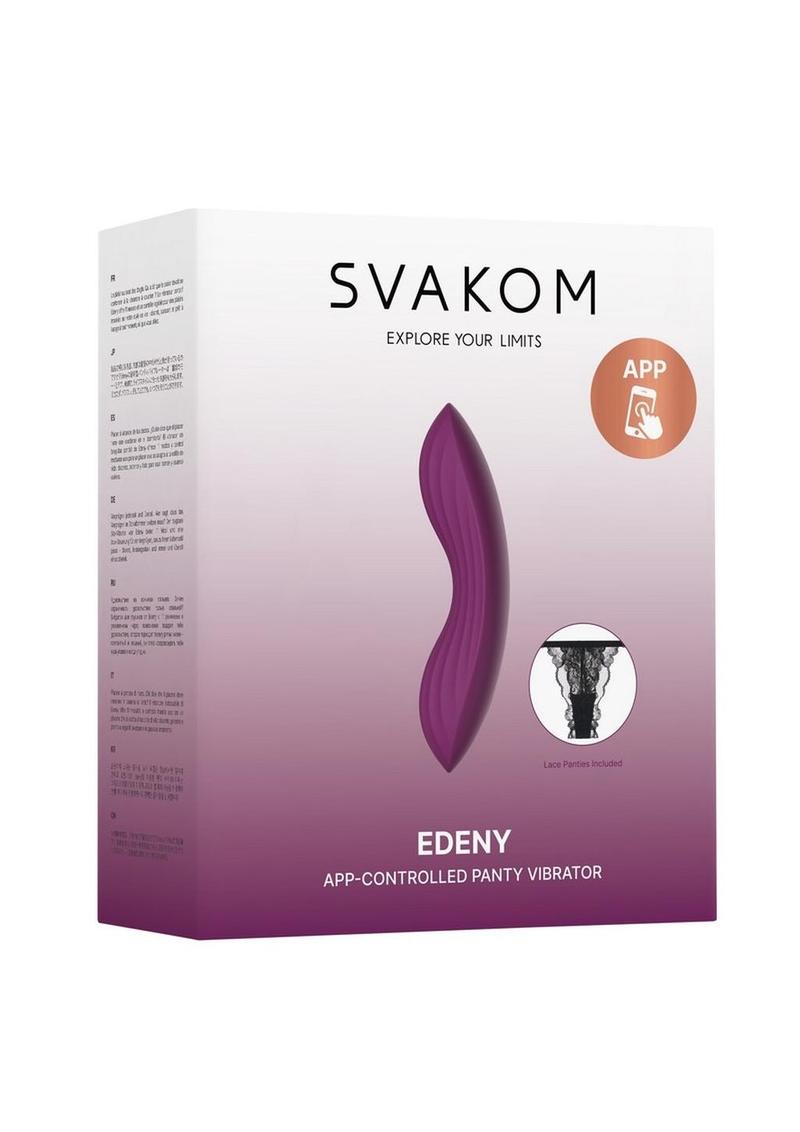 Svakom Edeny Interactive Silicone Panty Vibe - Violet