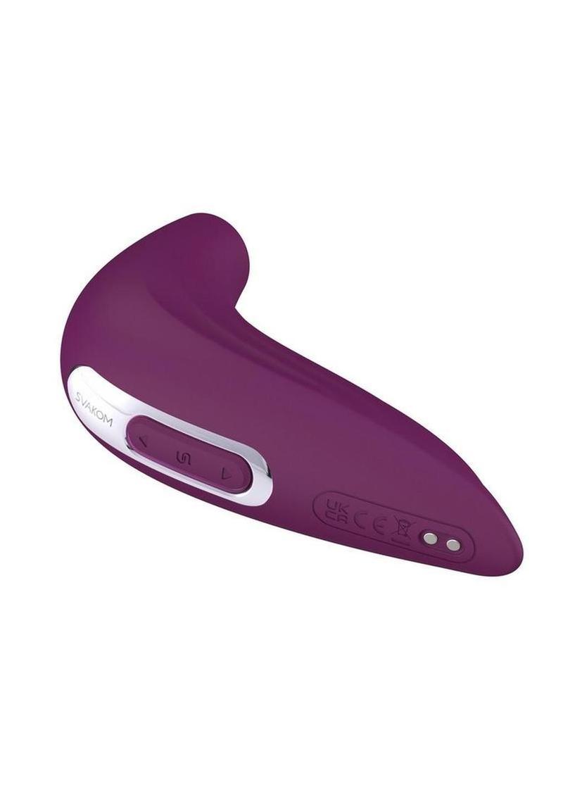 Svakom Pulse Union App Compatible Silicone Suction Stimulator - Violet/Silver