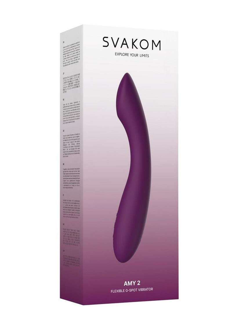 Svakom Amy 2 Rechargeable Silicone Vibrator - Violet