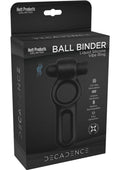 Decadence Ball Binder Silicone Vibrating Cock & Ball Ring - Black