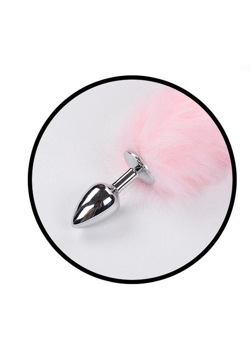 Foxy Tail Silicone Butt Plug - Pink