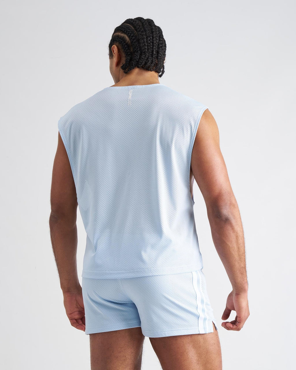 TEAMM8 S.S.C. Mesh Muscle Tank - Light Blue