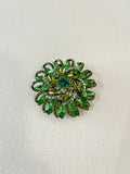 Lot 13: Small green flower pin
