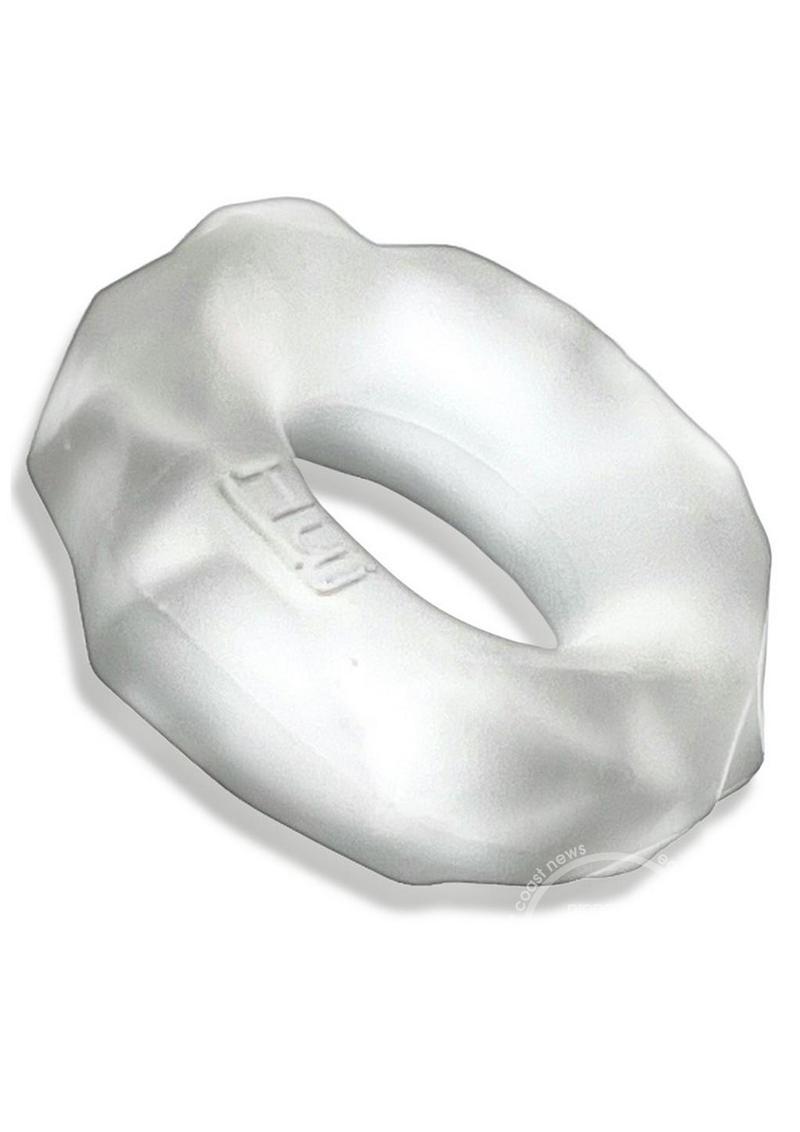 Hunkyjunk Fractal Tactile Cockring - Clear Ice