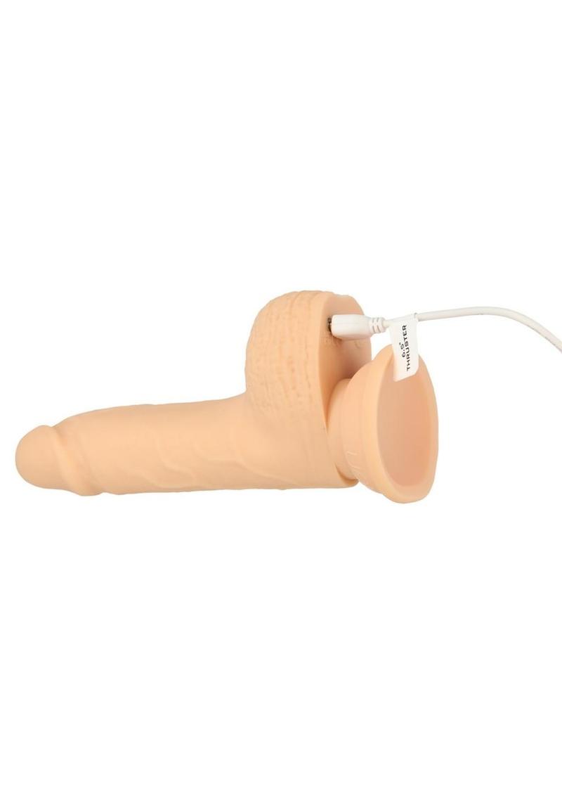 Naked Addiction Silicone Rechargeable Thrusting Dildo with Remote Control 6.5in - Vanilla