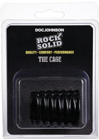 Rock Solid The Cage Textured Cock Cage - Black
