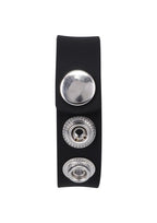 Rock Solid The Silicone 3-Snap Adjustable Cock Ring - Black