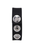 Rock Solid The Silicone 3-Snap Adjustable Cock Ring - Black