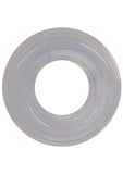Rock Solid Ribbed Donut Silicone Cock Ring - Clear